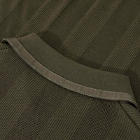 Polo zippé à col en soie - Vert