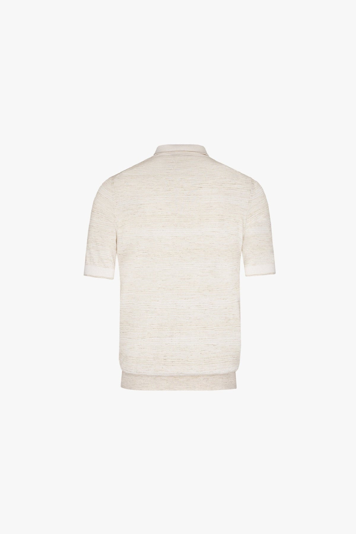 Polo chiné en cachemire et soie mélangée - Beige