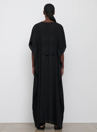 Robe kaftan en laine - Black