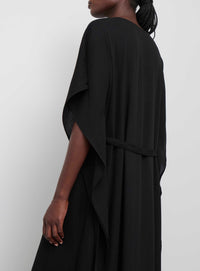 Robe kaftan en laine - Black