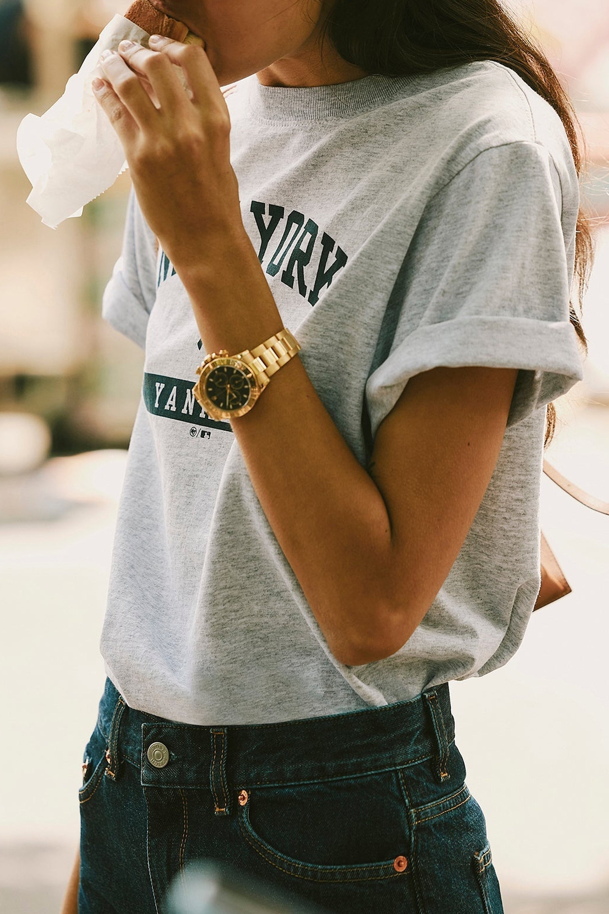 T-shirt Yankees à impression - Heather Gray