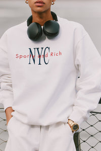 Sweatshirt NY Minute à broderie - White