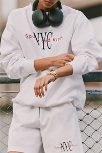 Sweatshirt NY Minute à broderie - White