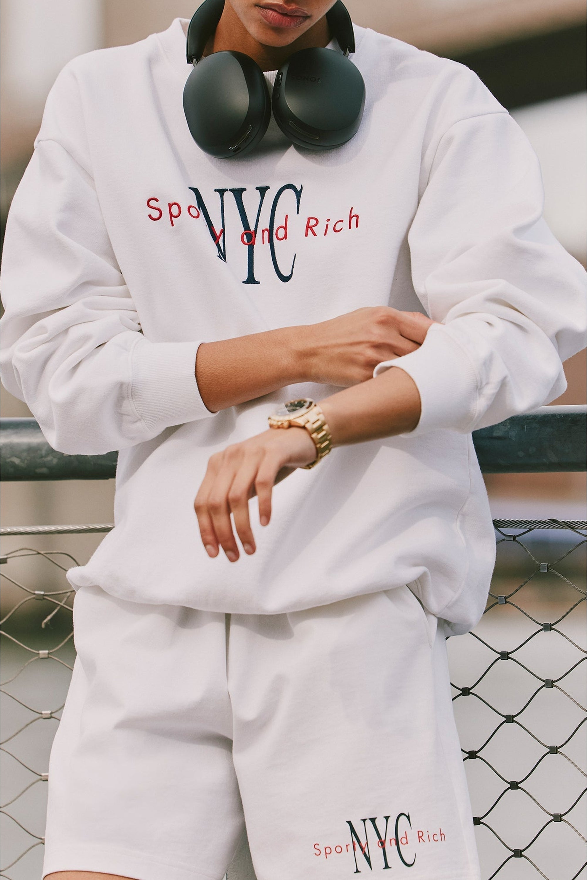 Sweatshirt NY Minute à broderie - White