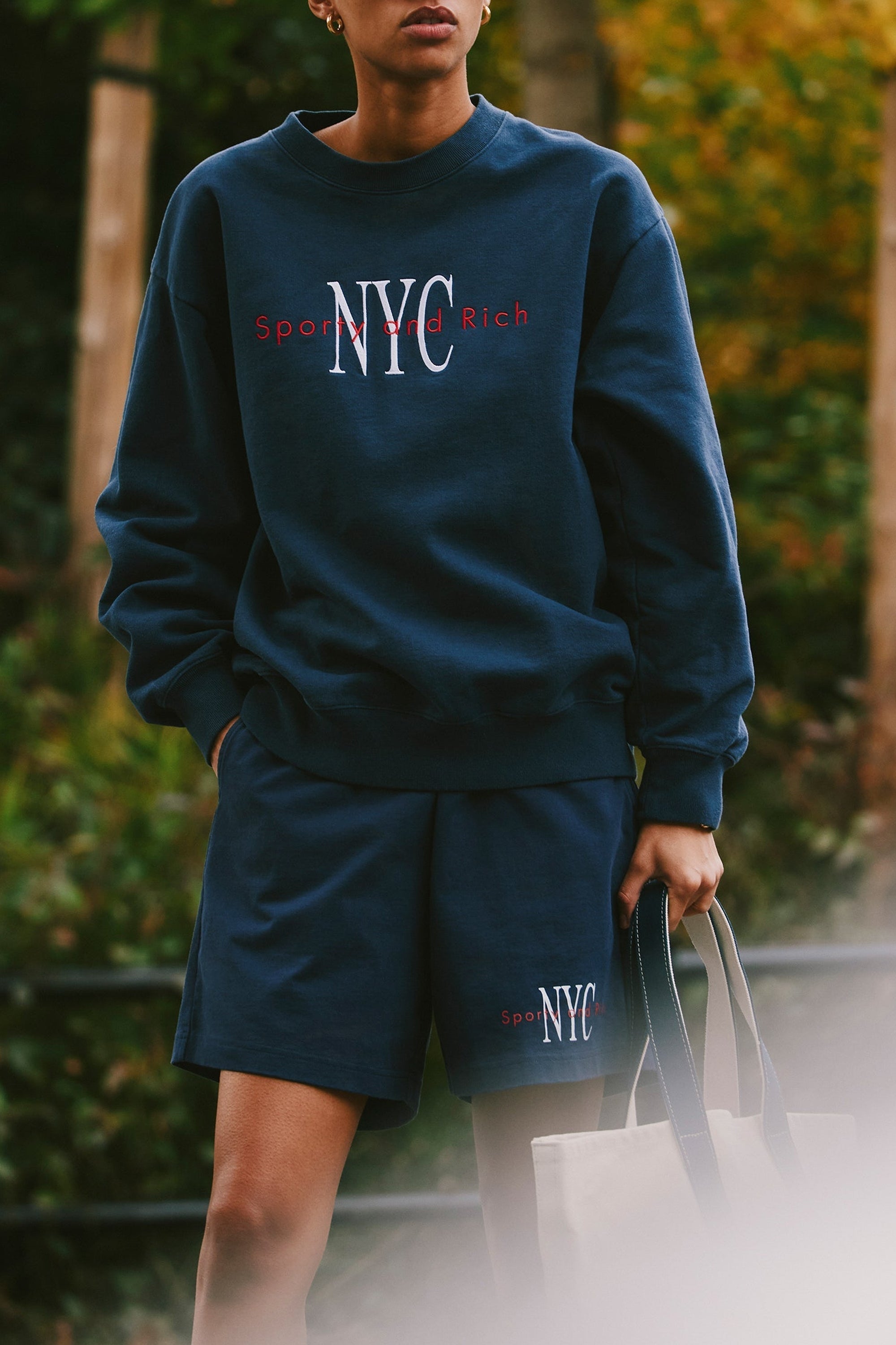 Sweatshirt NY Minute à broderie - Dark Navy
