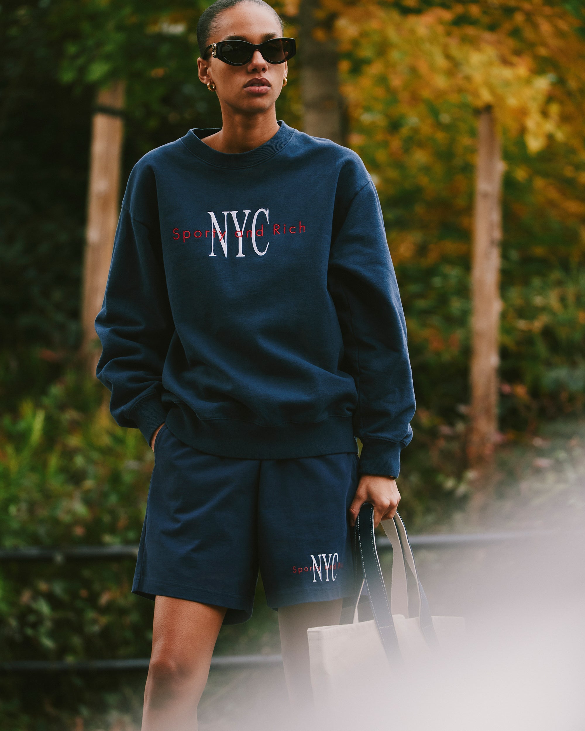 NY Minute Crewneck - Navy & White
