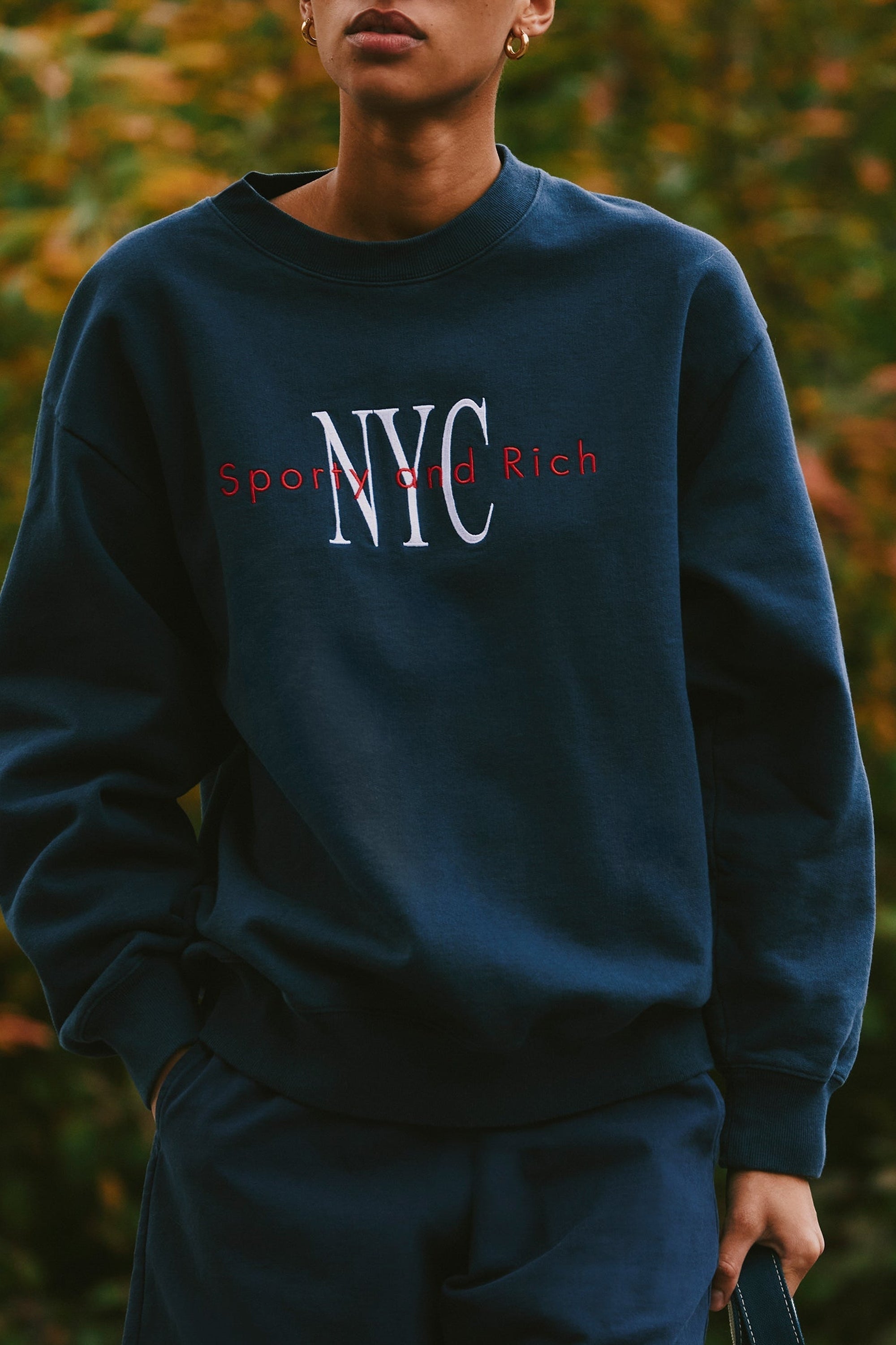 Sweatshirt NY Minute à broderie - Dark Navy