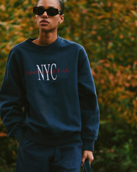 NY Minute Crewneck - Navy & White