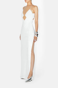 Robe Bridal Kite à découpes - White