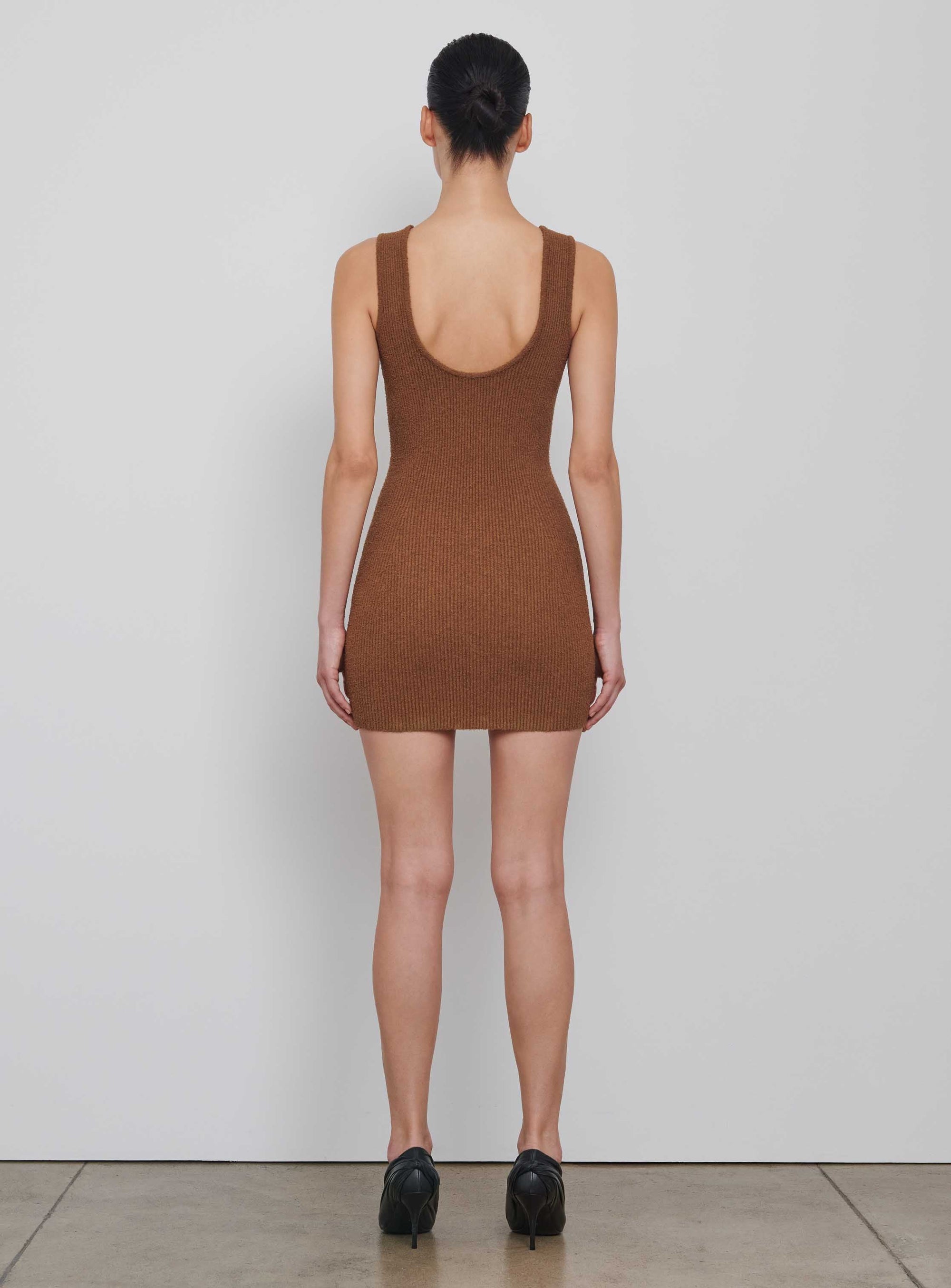 Knit Dress Mini - Brown