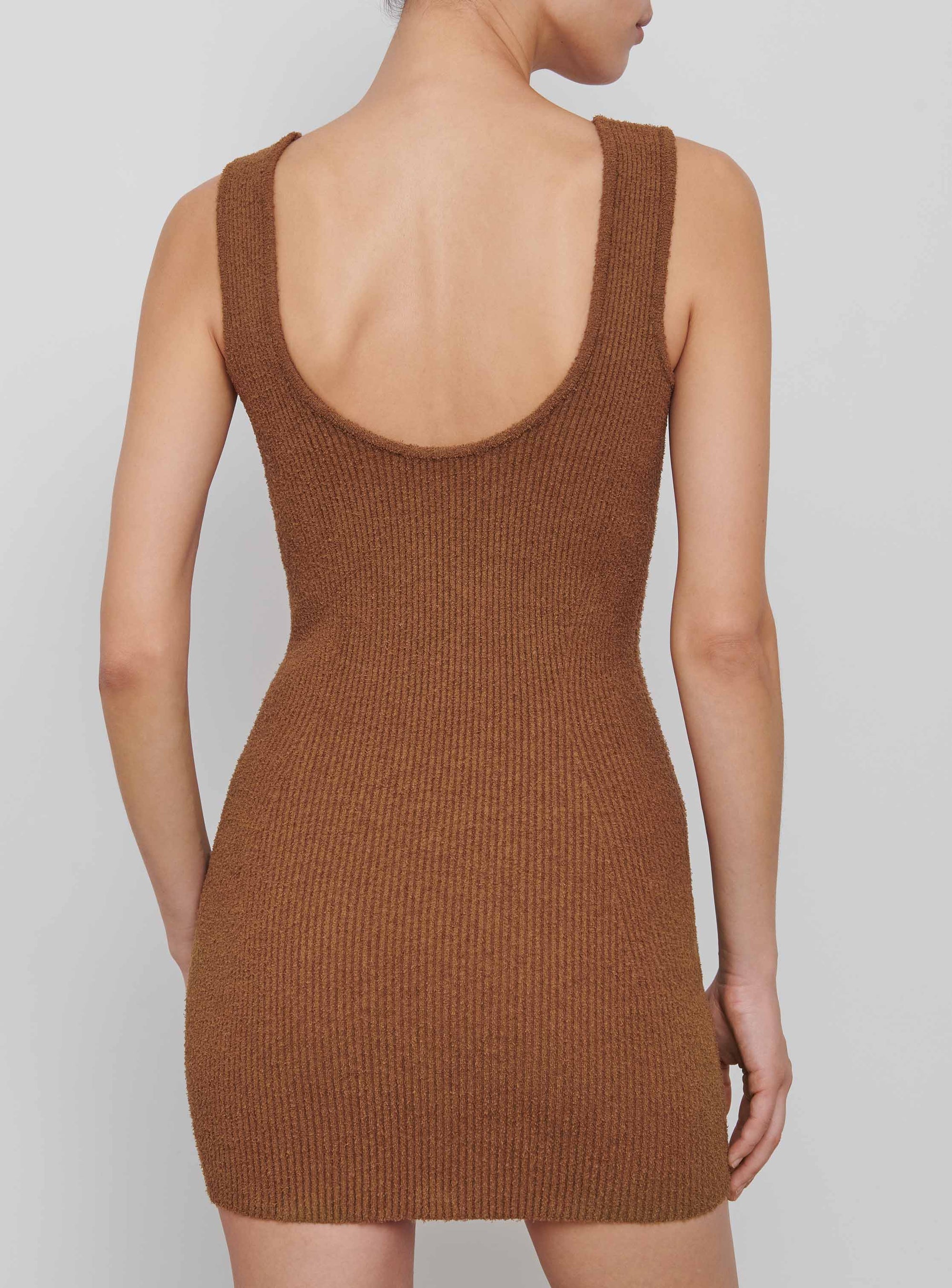 Knit Dress Mini - Brown