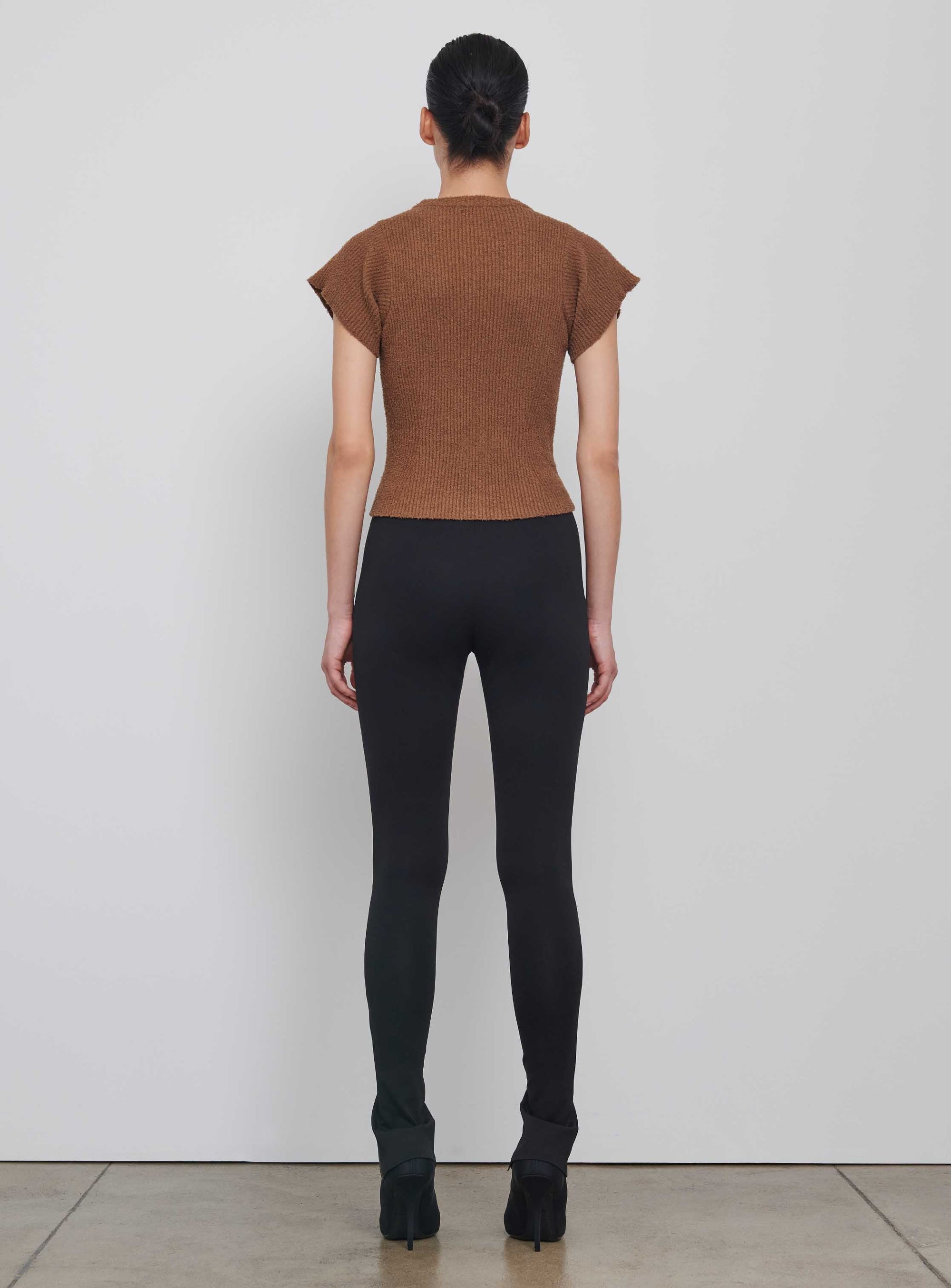 Knit T-Shirt - Brown