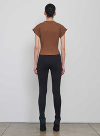 Knit T-Shirt - Brown