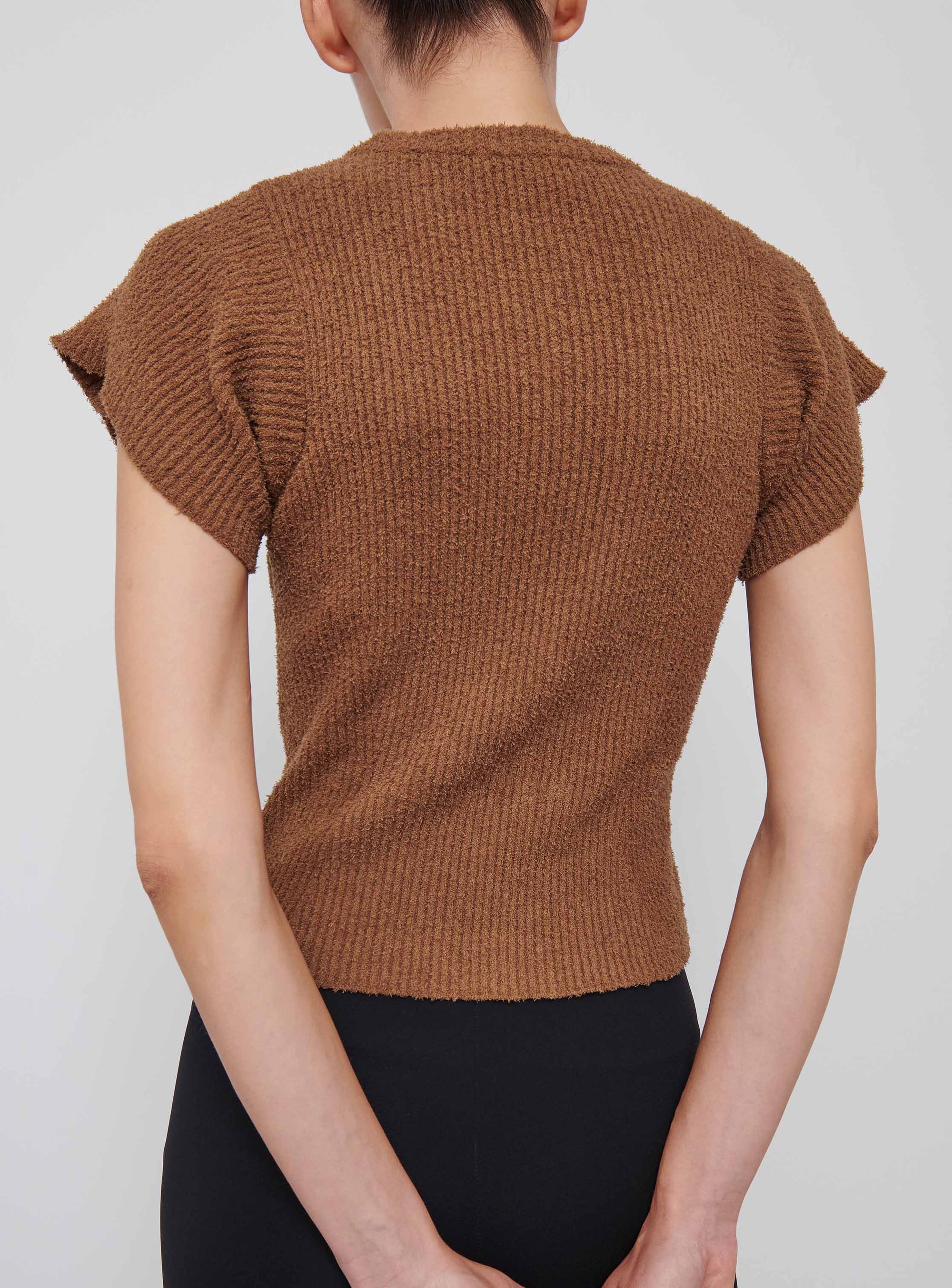 Knit T-Shirt - Brown