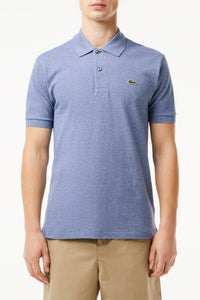 Polo L.12.12 chiné en piqué - Bleu Indigo Clair