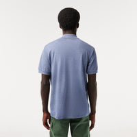 L.12.12 Chiné pique polo shirt - Light Indigo Blue