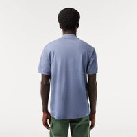 Polo L.12.12 chiné en piqué - Bleu Indigo Clair