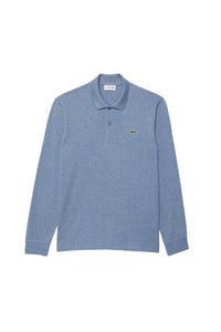 Polo L.12.12 à manches longues en piqué - Bleu Indigo Clair