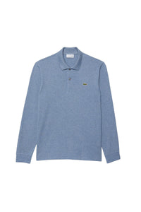 Polo L.12.12 à manches longues en piqué - Bleu Indigo Clair