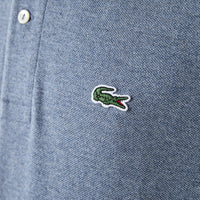 Polo L.12.12 à manches longues en piqué - Bleu Indigo Clair