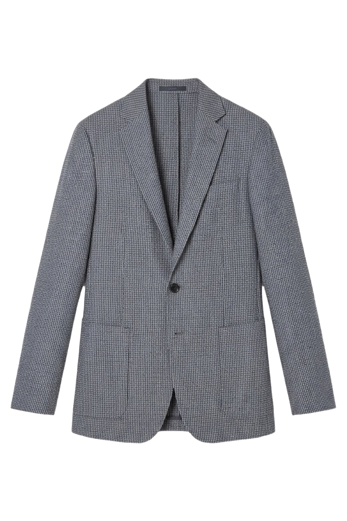 Veste de costume à motif quadrillé en laine - Pale Blue Onyx