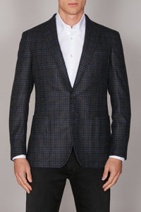 Veste de costume London en cachemire - Dark Charcoal