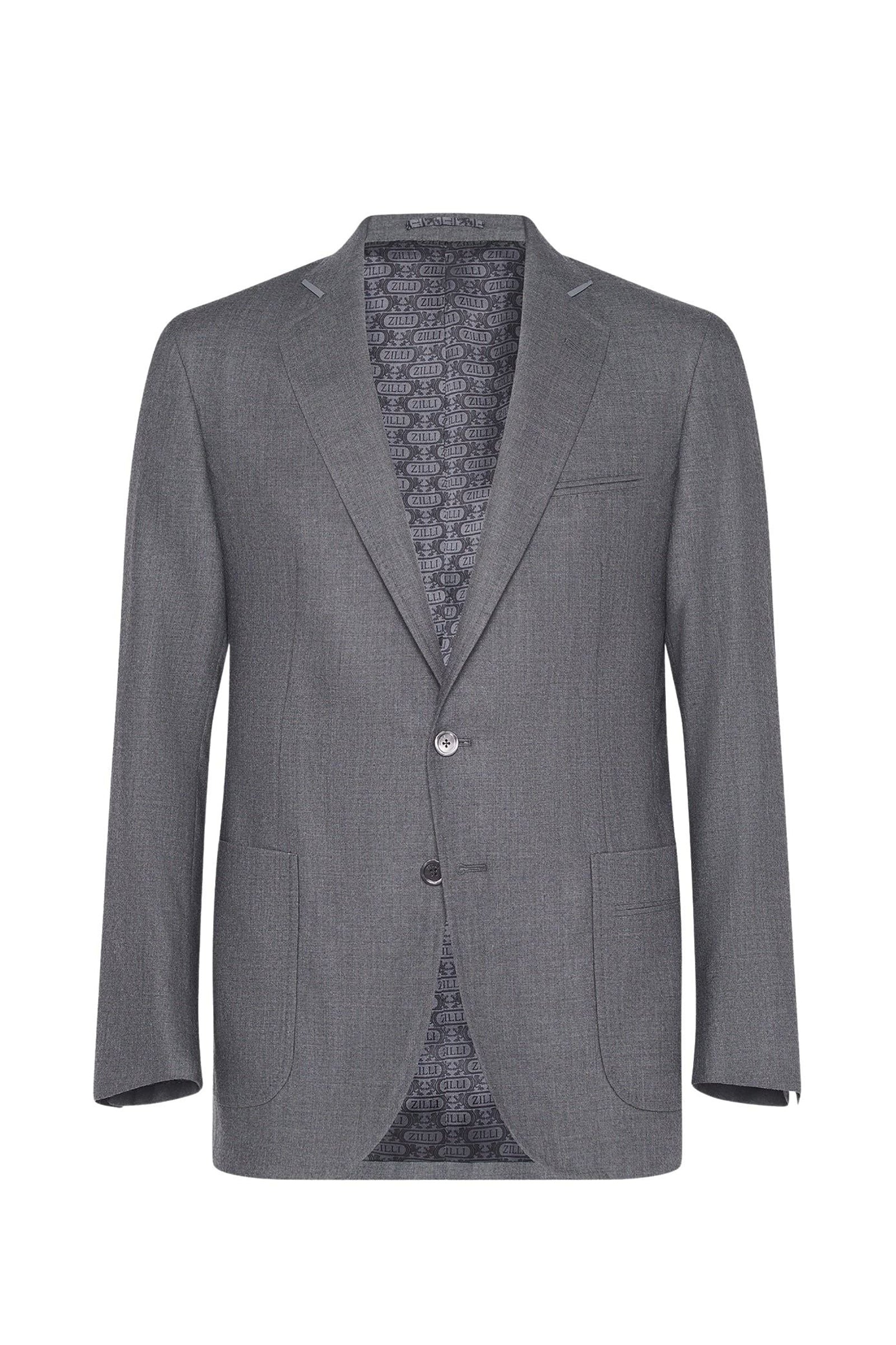 Blazer à texture chinée en cachemire - Gris