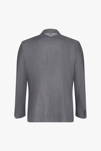 Blazer à texture chinée en cachemire - Gris