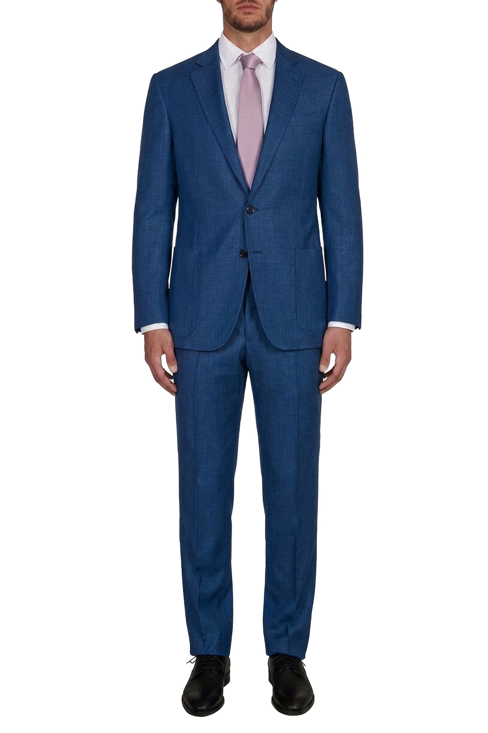 Veste tissée en laine - Bleu & Noir