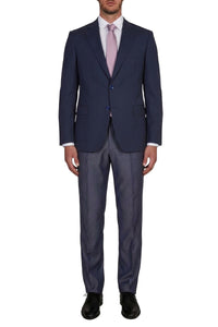 Veste à motif fleuri en laine - Bleu