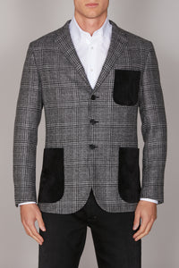 Blazer à motif écossais en laine - Multicolore