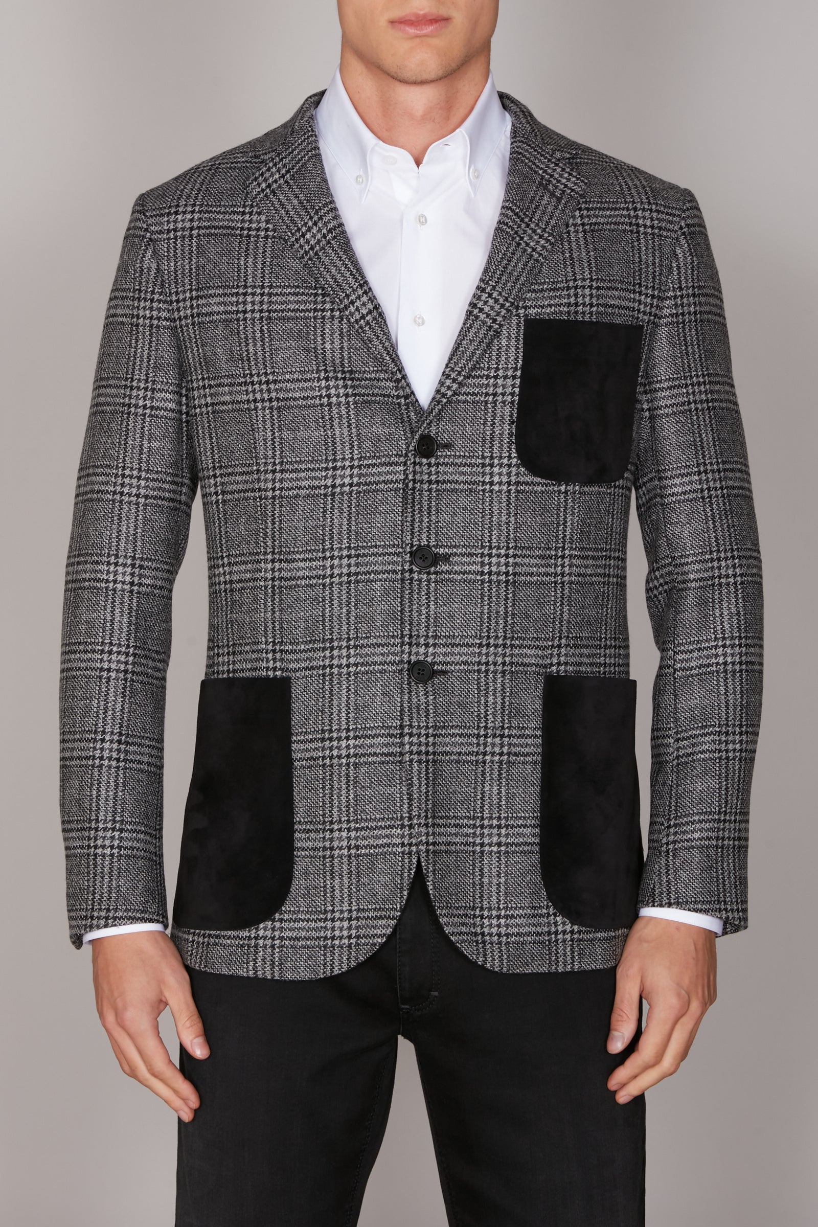Blazer à motif écossais en laine - Multicolore
