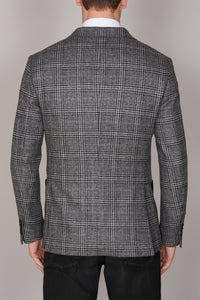 Blazer à motif écossais en laine - Multicolore