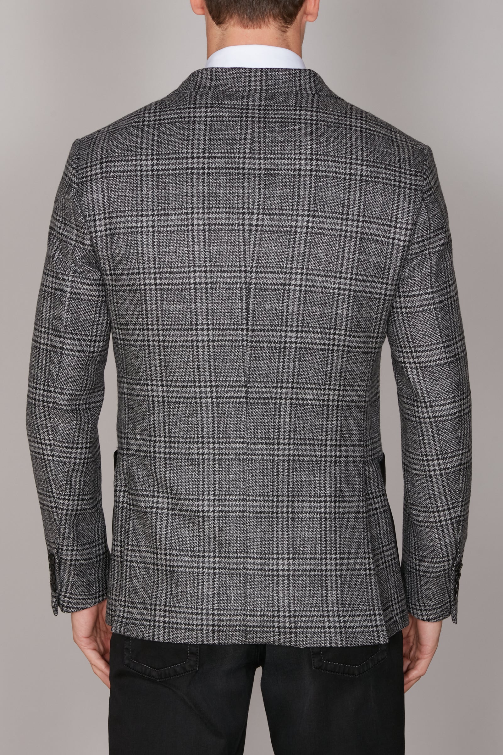 Blazer à motif écossais en laine - Multicolore