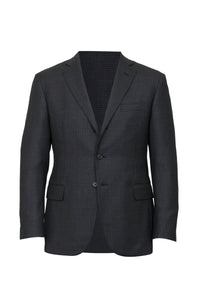 Costume à carreaux en laine - Gris