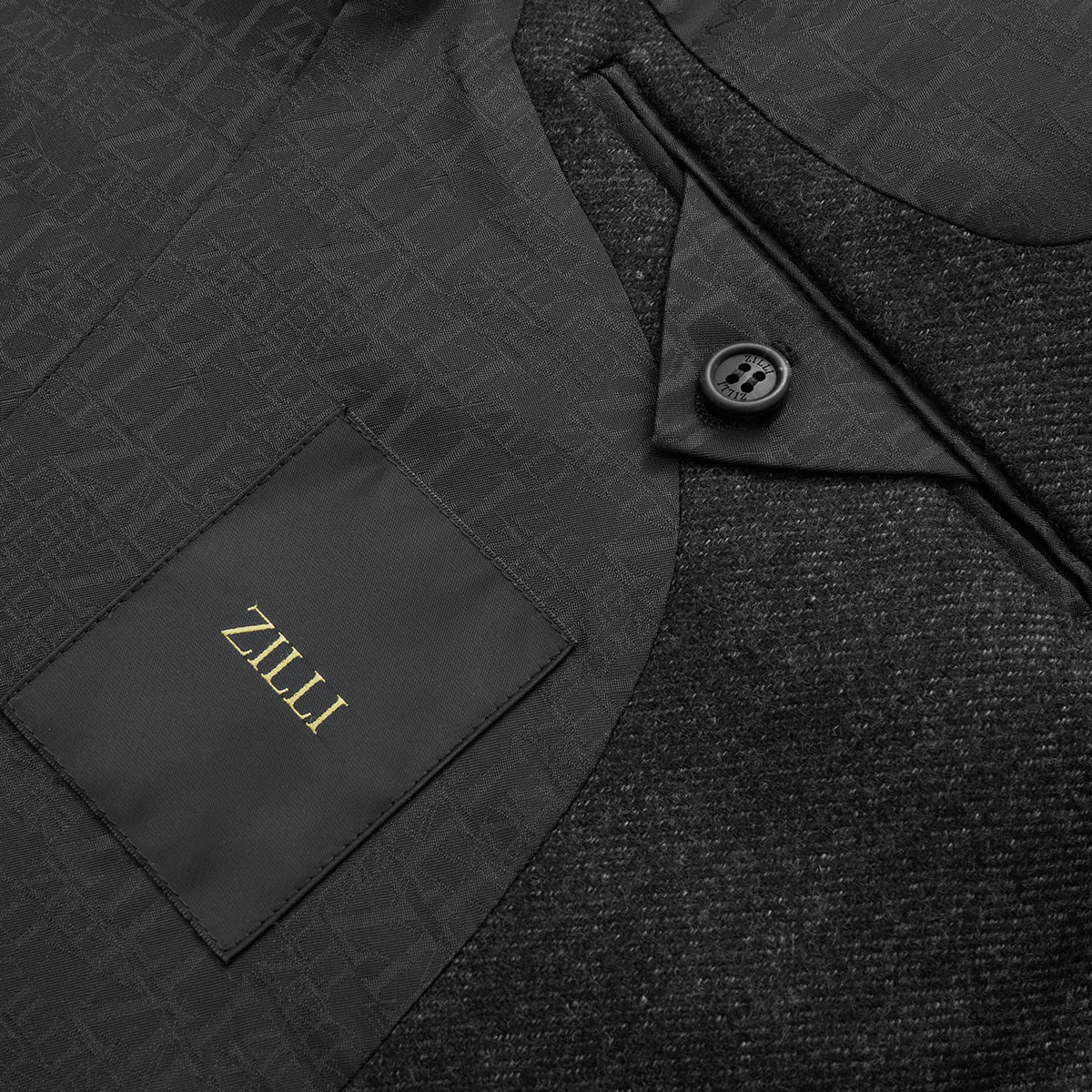 Veste de costume London boutonnée en cachemire - Black