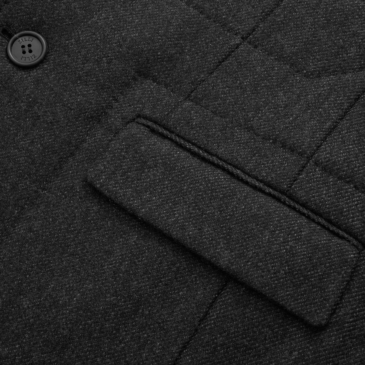 Veste de costume London boutonnée en cachemire - Black