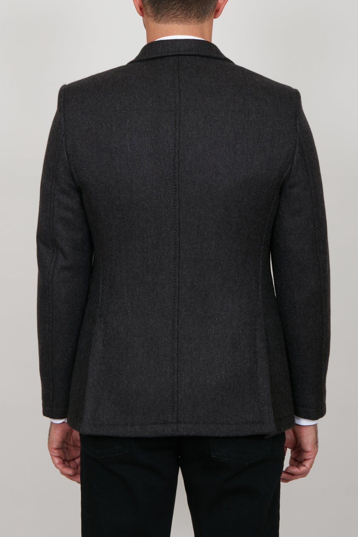 Veste de costume London boutonnée en cachemire - Black