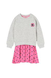 Robe bi-matière Eye - Dove Grey