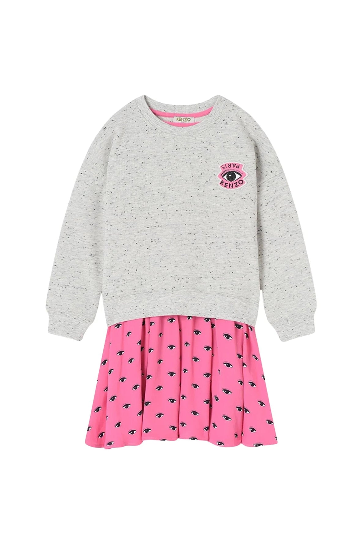 Robe bi-matière Eye - Dove Grey