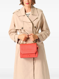 PRIX ARL : 420 // Sac rabat M Ninon en cuir - Rouge Baiser