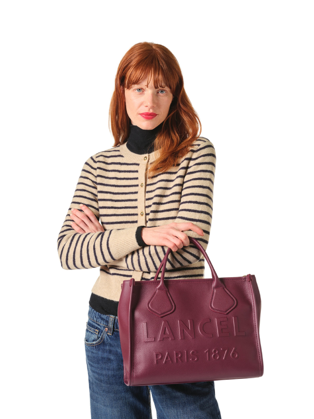PRIX ARL : 350 // Sac cabas M Jour zippé en cuir - Ultramarine