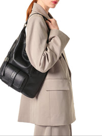 M Premier Flirt zipped leather hobo bag - Camel