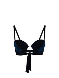 Haut de bikini push-up Love Journey - Black & Blue Dark