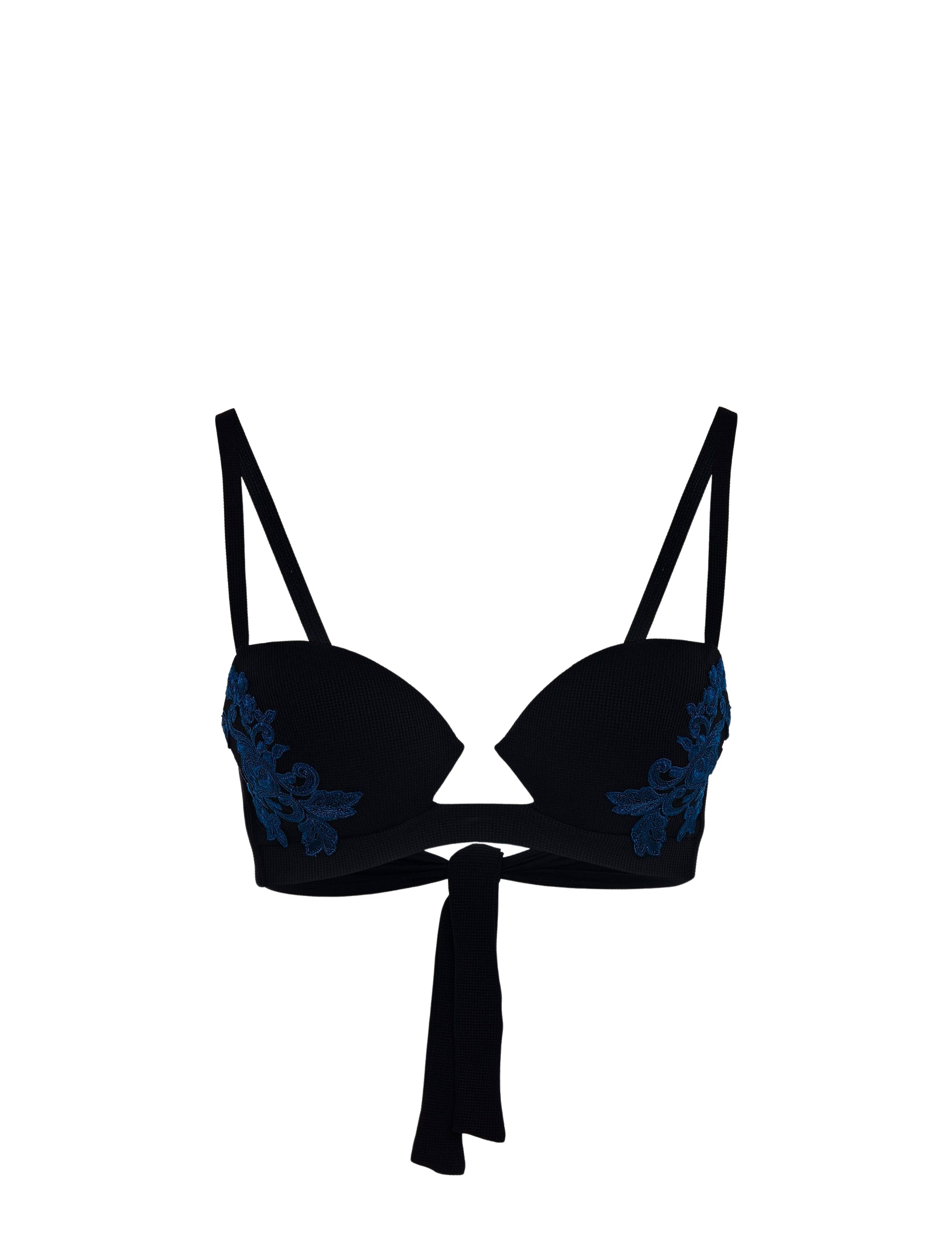 Haut de bikini push-up Love Journey - Black & Blue Dark