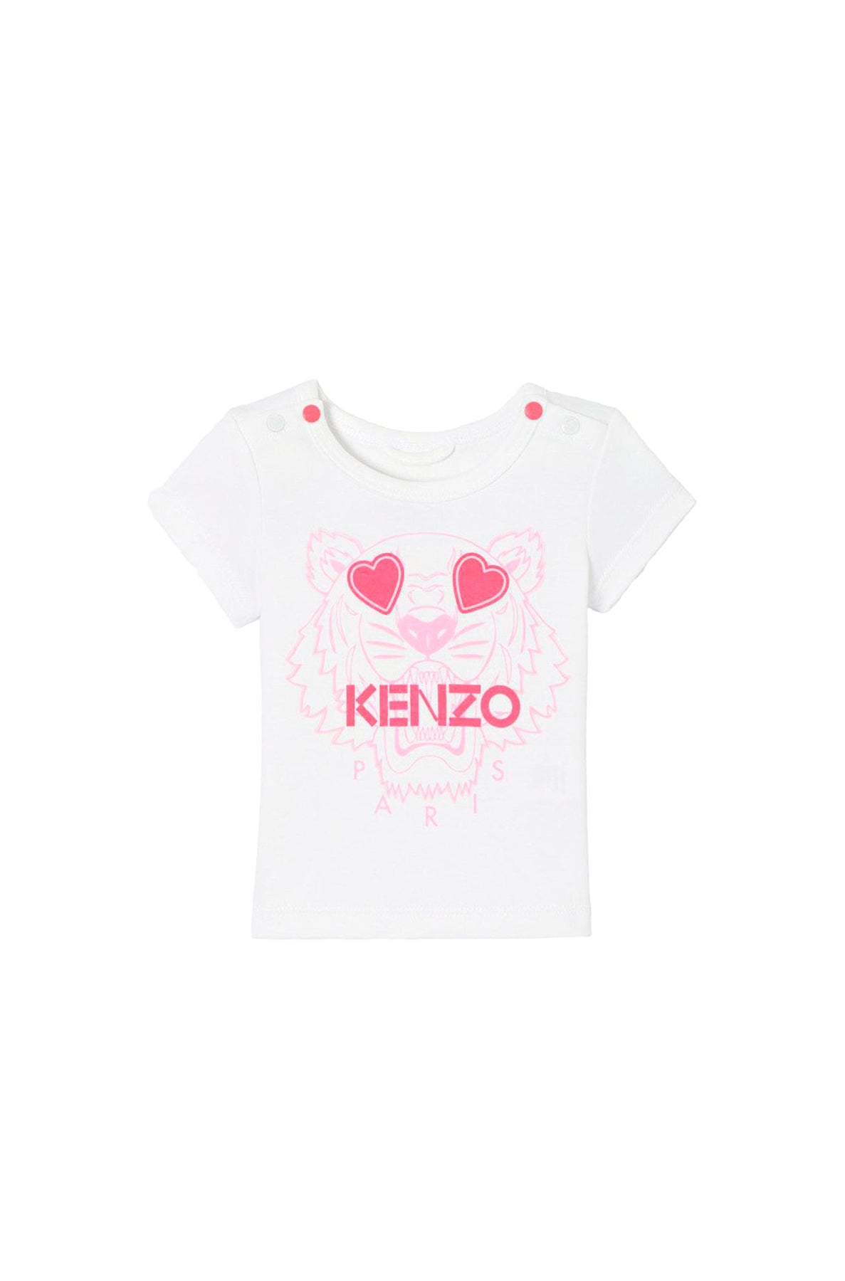 T-shirt Tigre boutonné - White