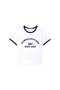 T-shirt LA à liseré - White & Navy
