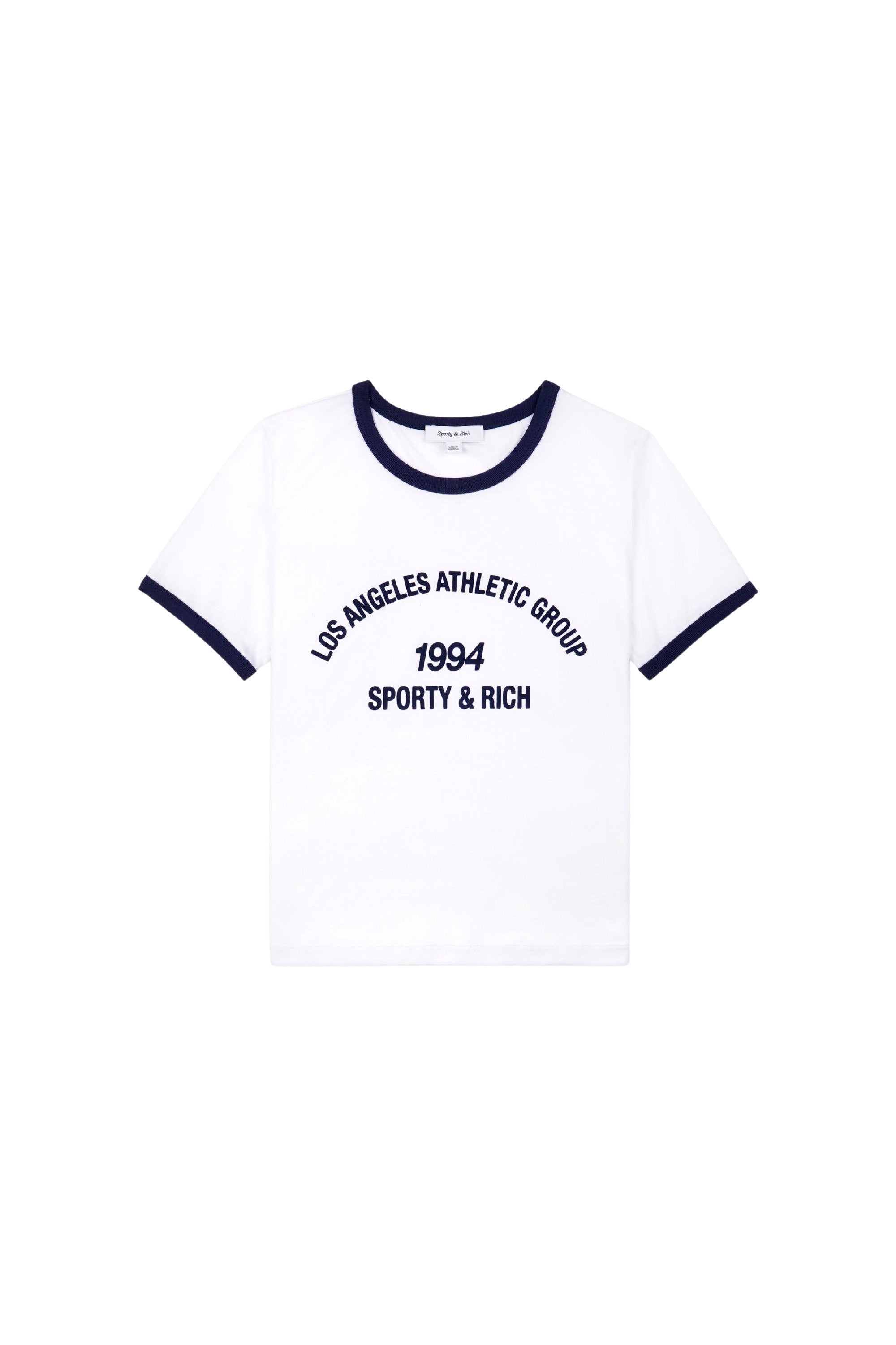 T-shirt LA à liseré - White & Navy