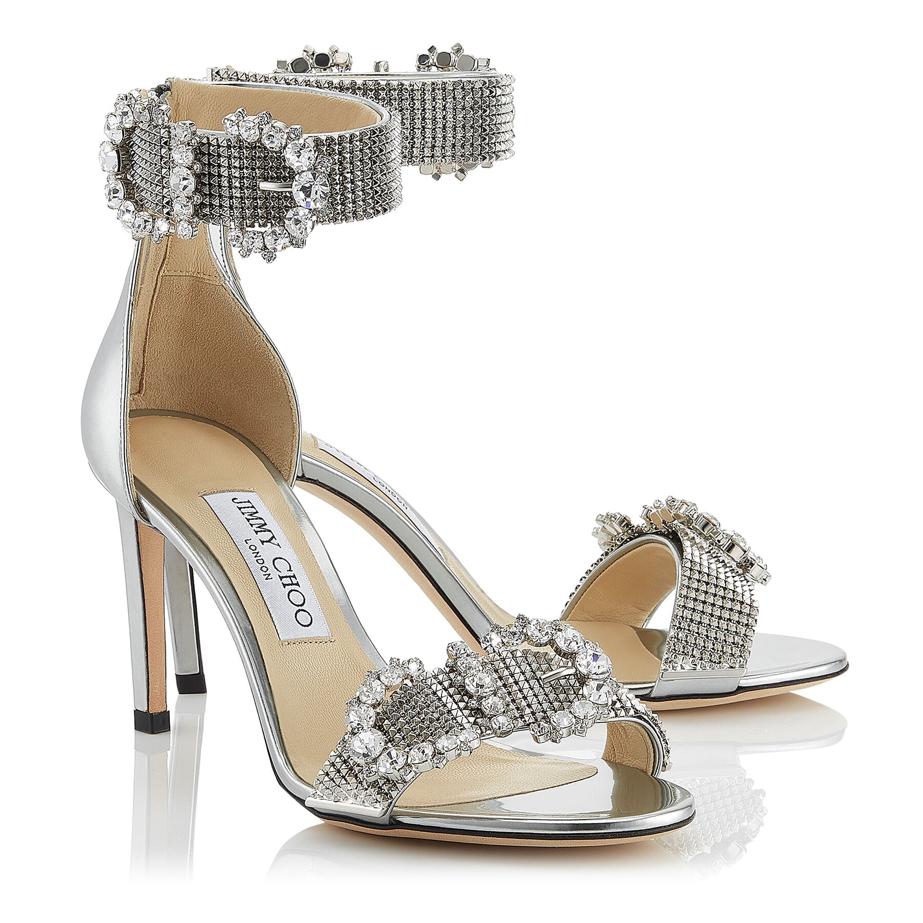 ZNO STOCK 0 DJV 1/1 ST 100% Prix 290 / Reco 280 SILVER/CRYSTAL Sandal LAIS 85