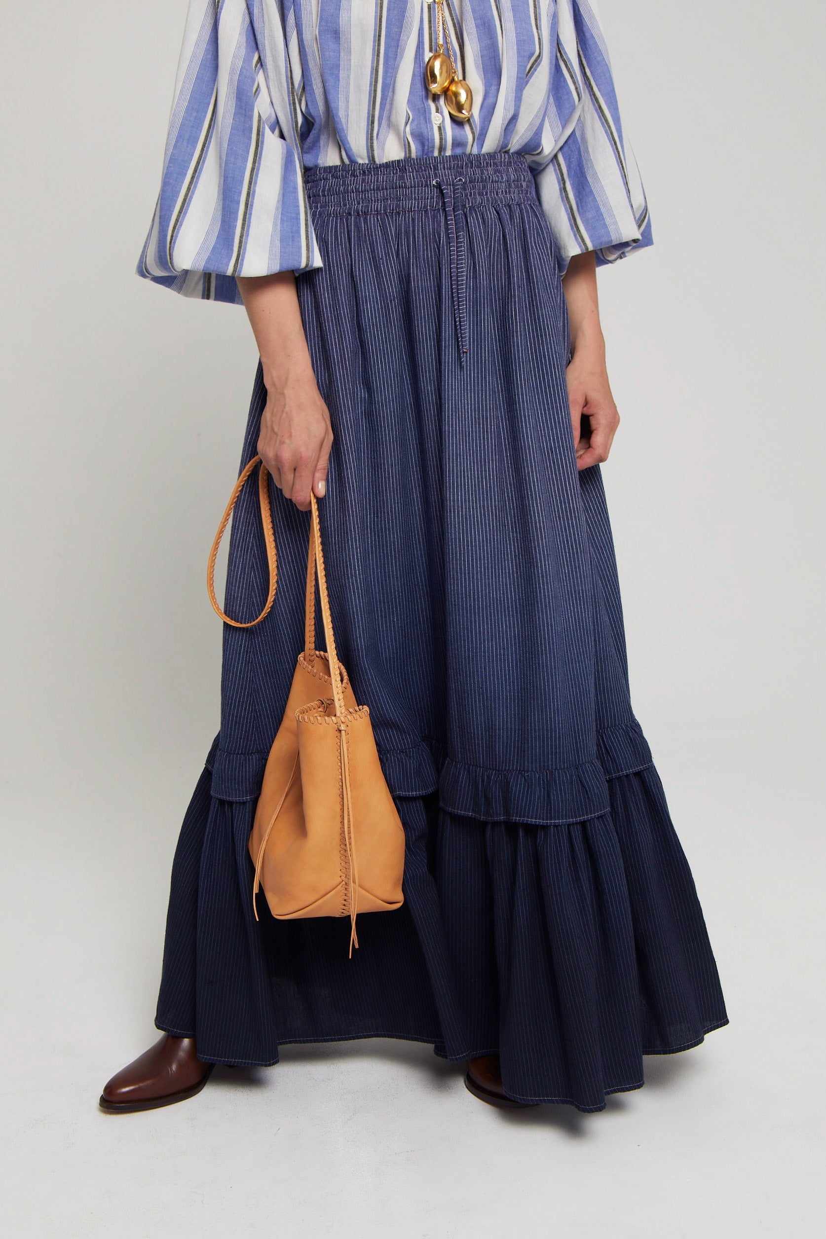 Jupe Lala foncée coupe maxi - Navy